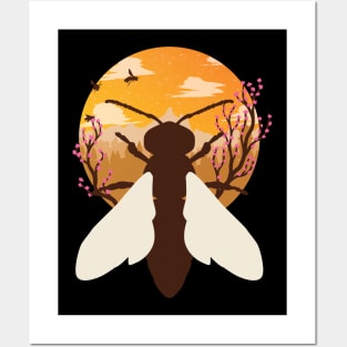 Bee minimal landscape Posters and Art